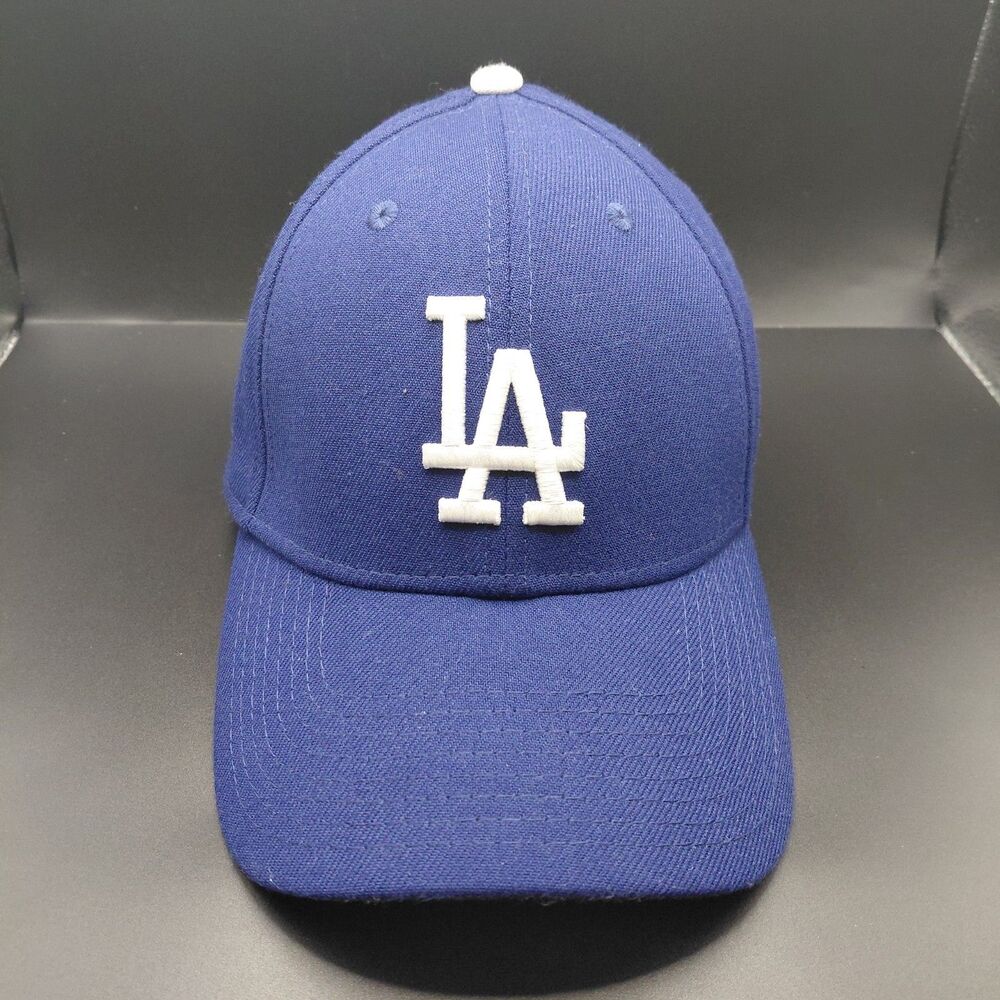 New Era 39Thirty Los Angeles Dodgers LA Logo Blue Flex Fit Hat Medium/Large